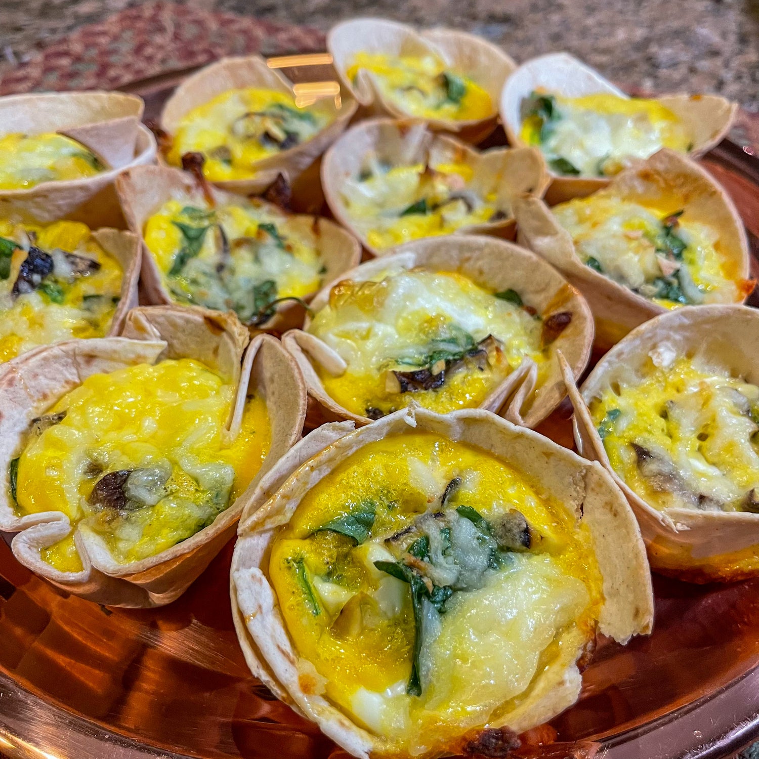 Shiitake & Spinach Tortilla Egg Bites