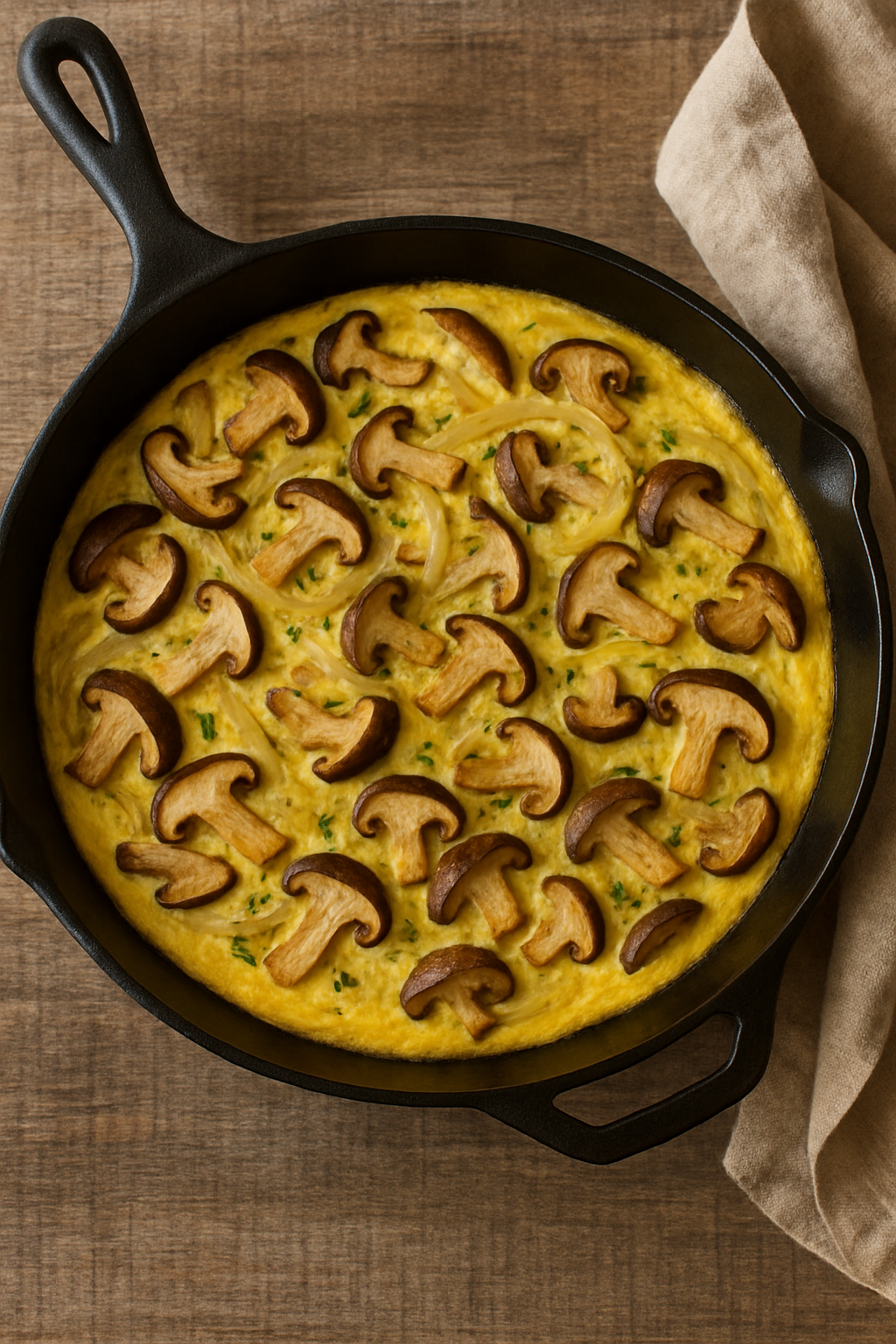Shiitake Mushroom & Cheese Frittata
