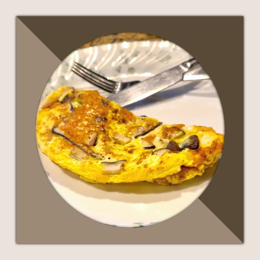 Three Cheese Shiitake Omelette