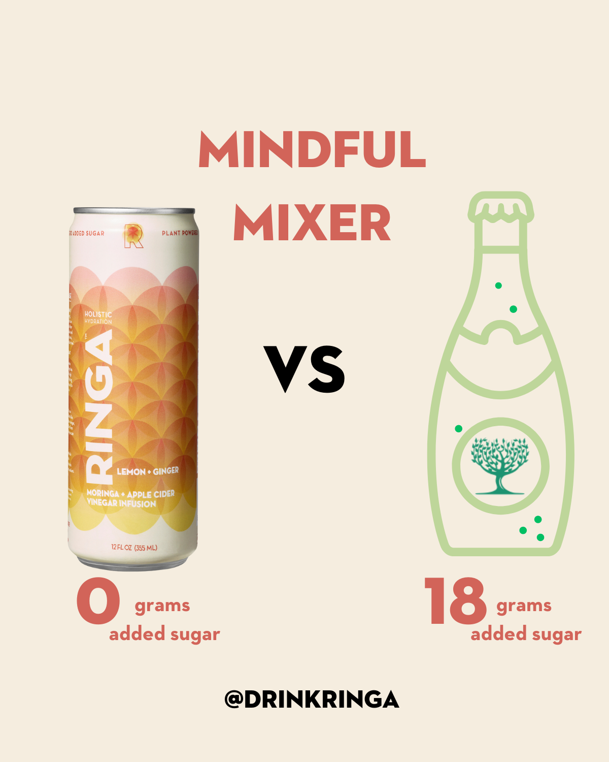 Ringa Lemon + Ginger Moringa & Apple Cider Vinegar Infusion