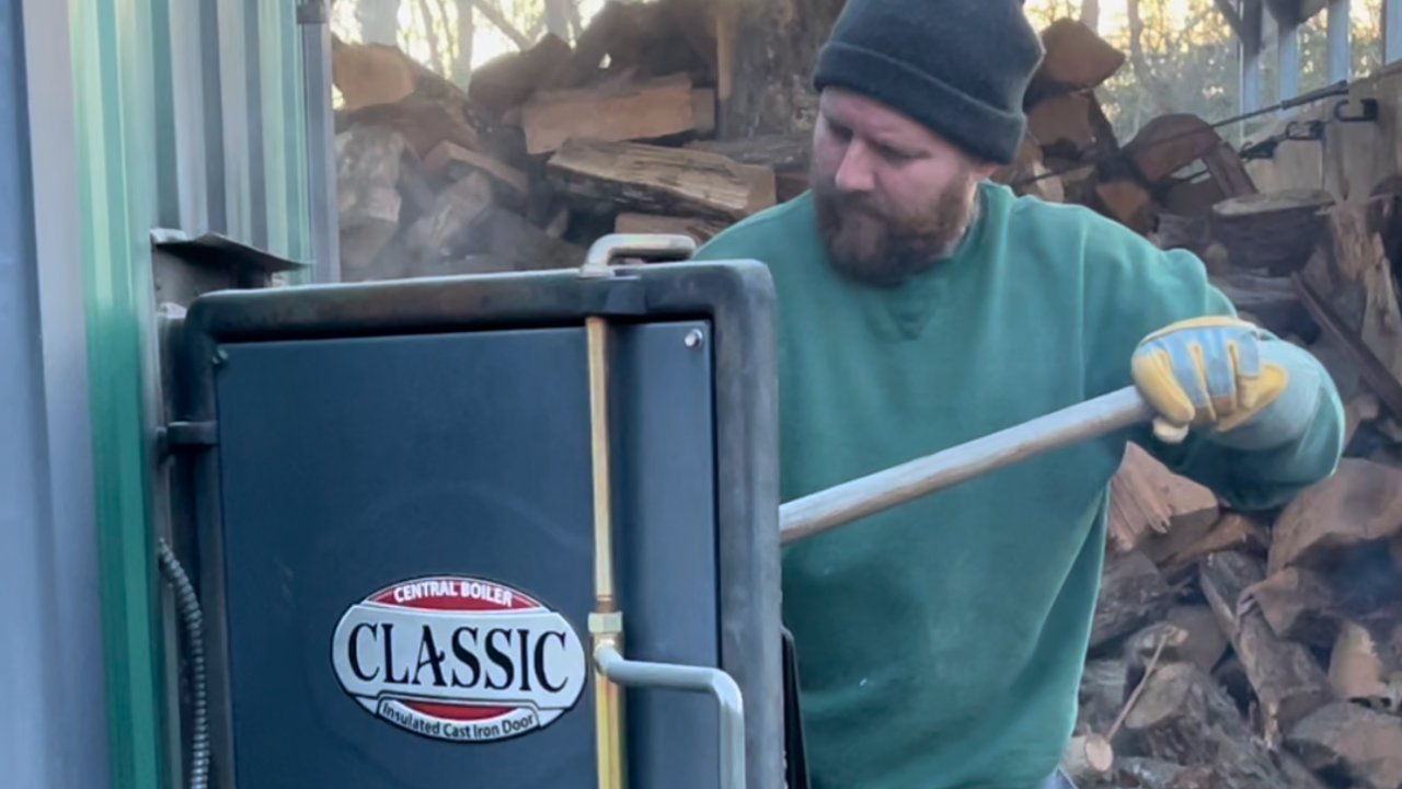 Cleaning Out the Outdoor Wood Boiler