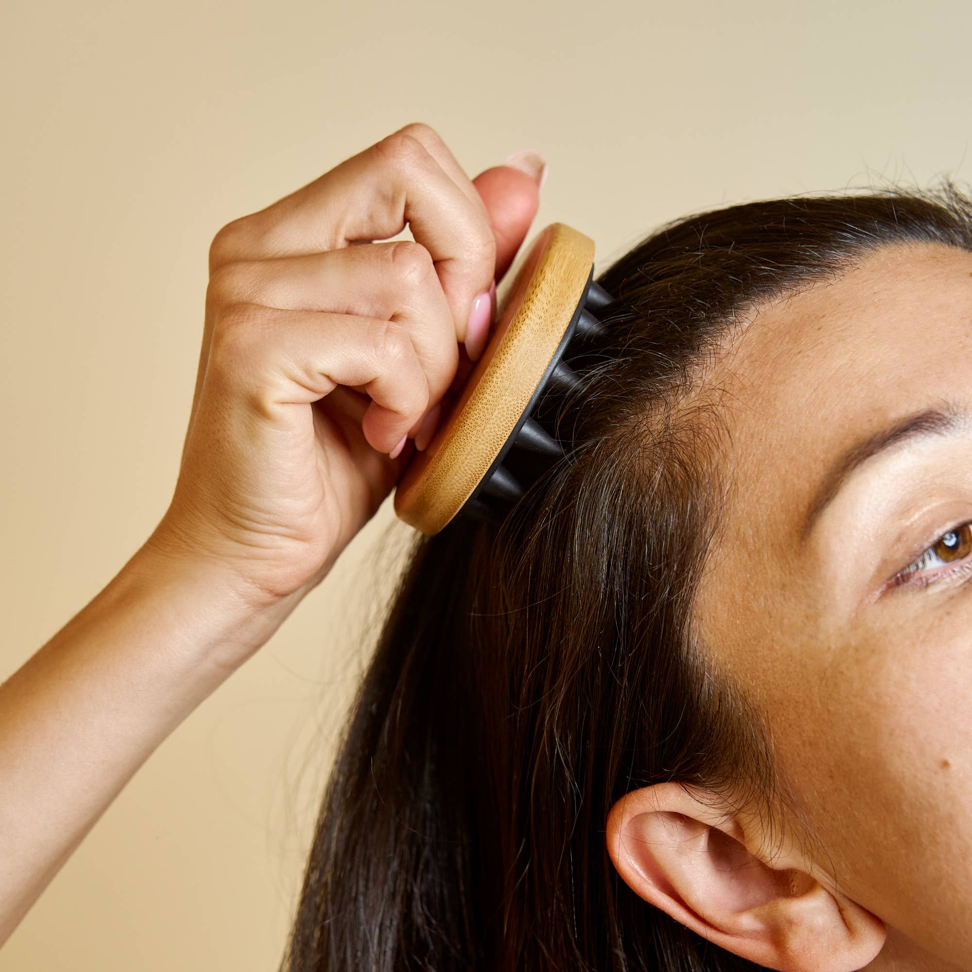 Bamboo and Silicone Scalp and Body Massager