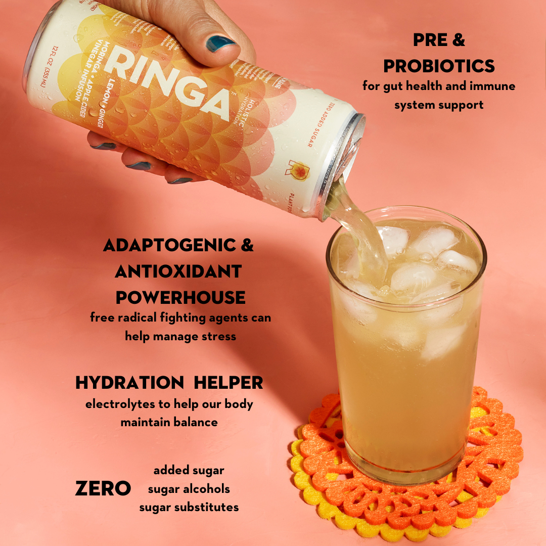 Ringa Lemon + Ginger Moringa &amp; Apple Cider Vinegar Infusion