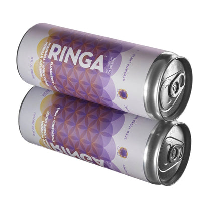 Two cans of Ringa on a white background