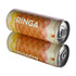 Two Ringa cans stacked on a white background