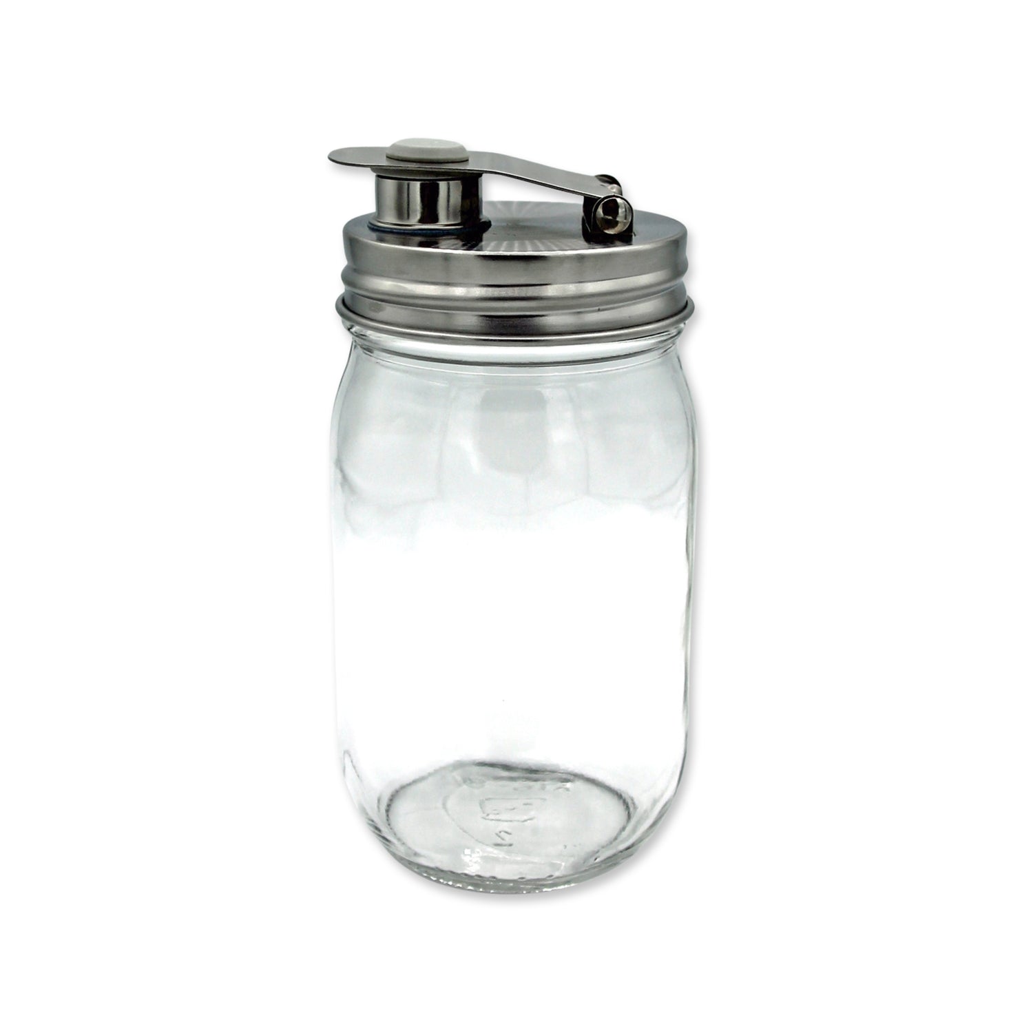 Mason Jar with Stainless Steel Pourable Lid