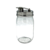 Mason Jar with Stainless Steel Pourable Lid